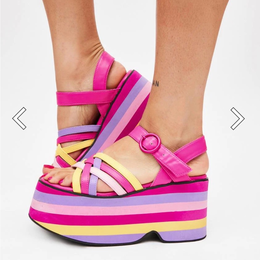 DOLLS KILL Sandals - Platform - SUGAR THRILLz friends are forever